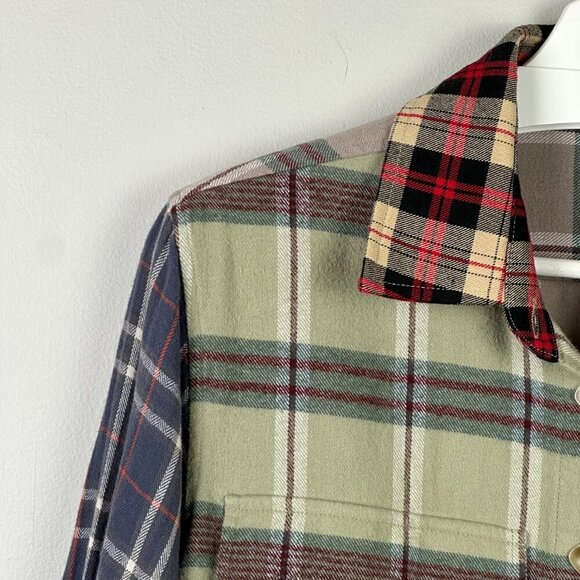 Dolls Kill x Holly Hobbie Mixed Plaid Flannel Shirt - Picture 7 of 11